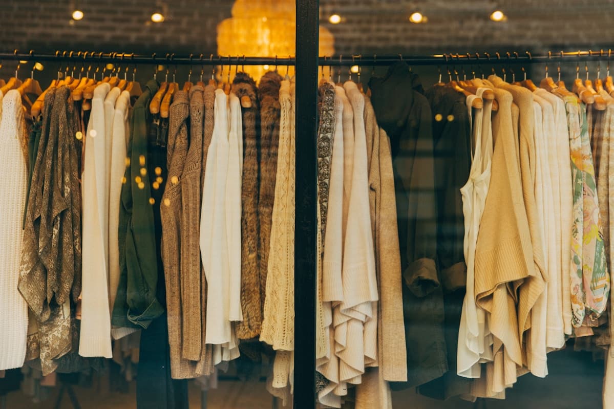 A stylish clothing store interior