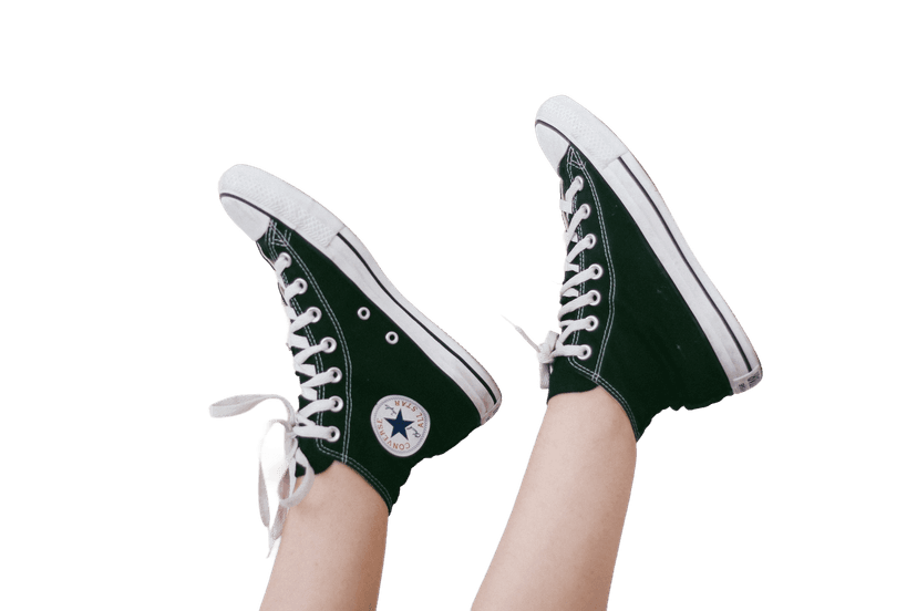 Green Converse shoes